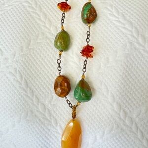 Silpada Turquoise and Amber Necklace